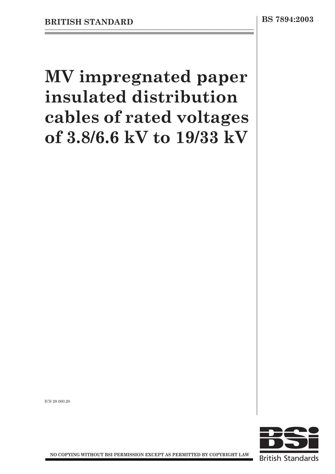 Первая страница стандарта BS 7894:2003