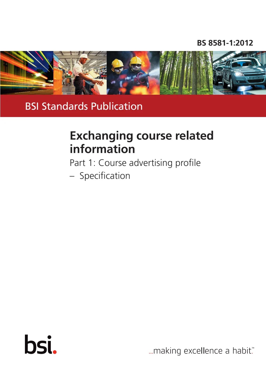 Первая страница стандарта BS 8581-1:2012