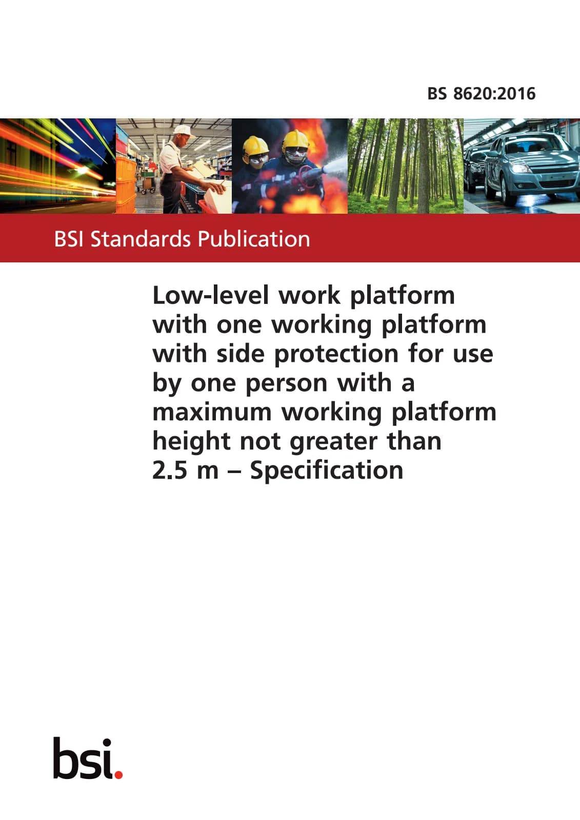 Первая страница стандарта BS 8620:2016