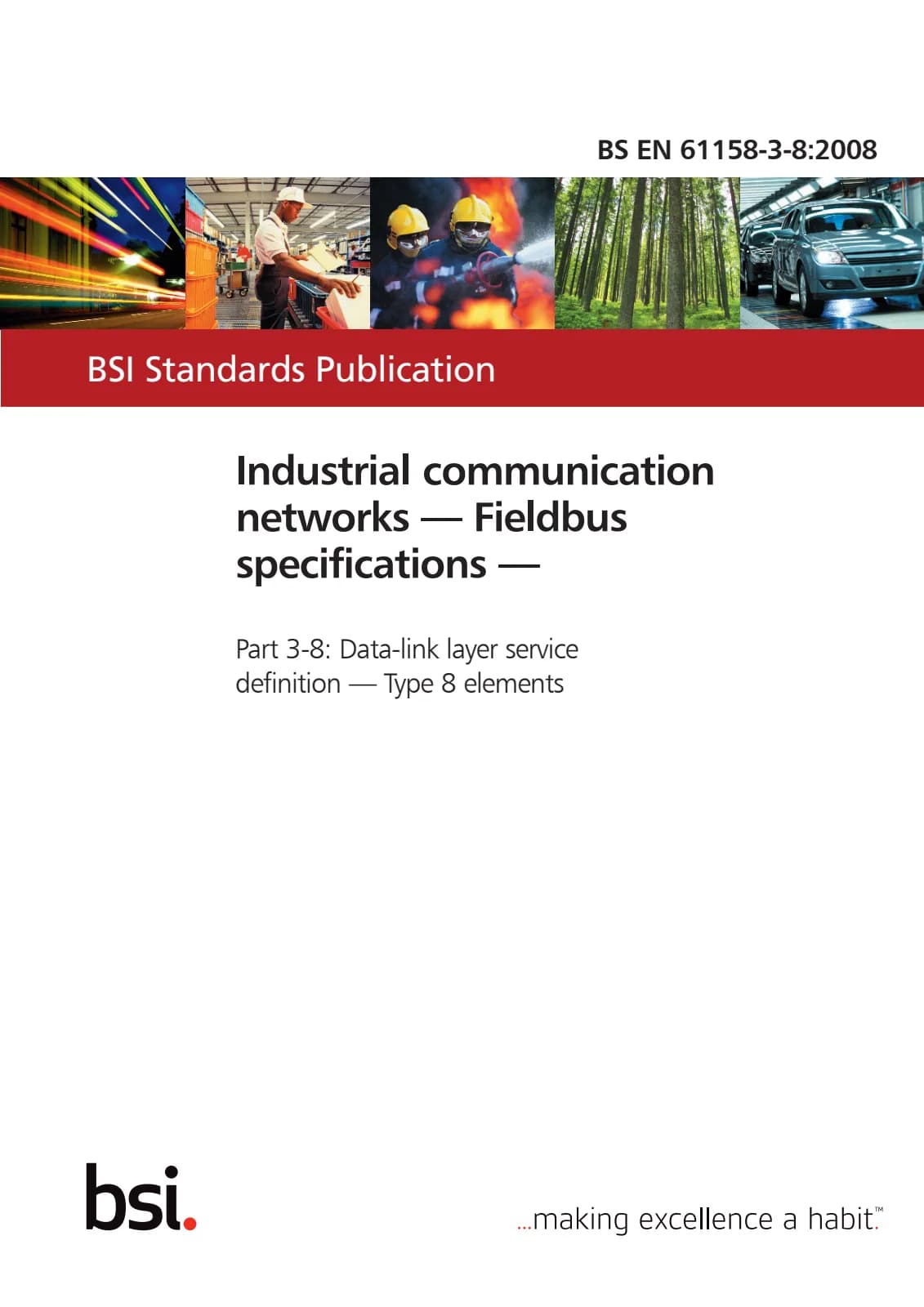 Первая страница стандарта BS EN 61158-3-8:2008