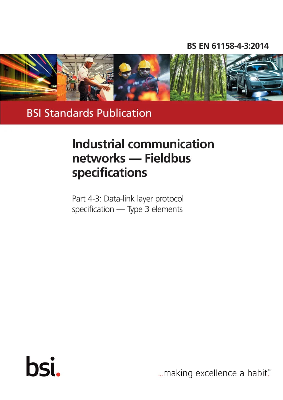 Первая страница стандарта BS EN 61158-4-3:2014