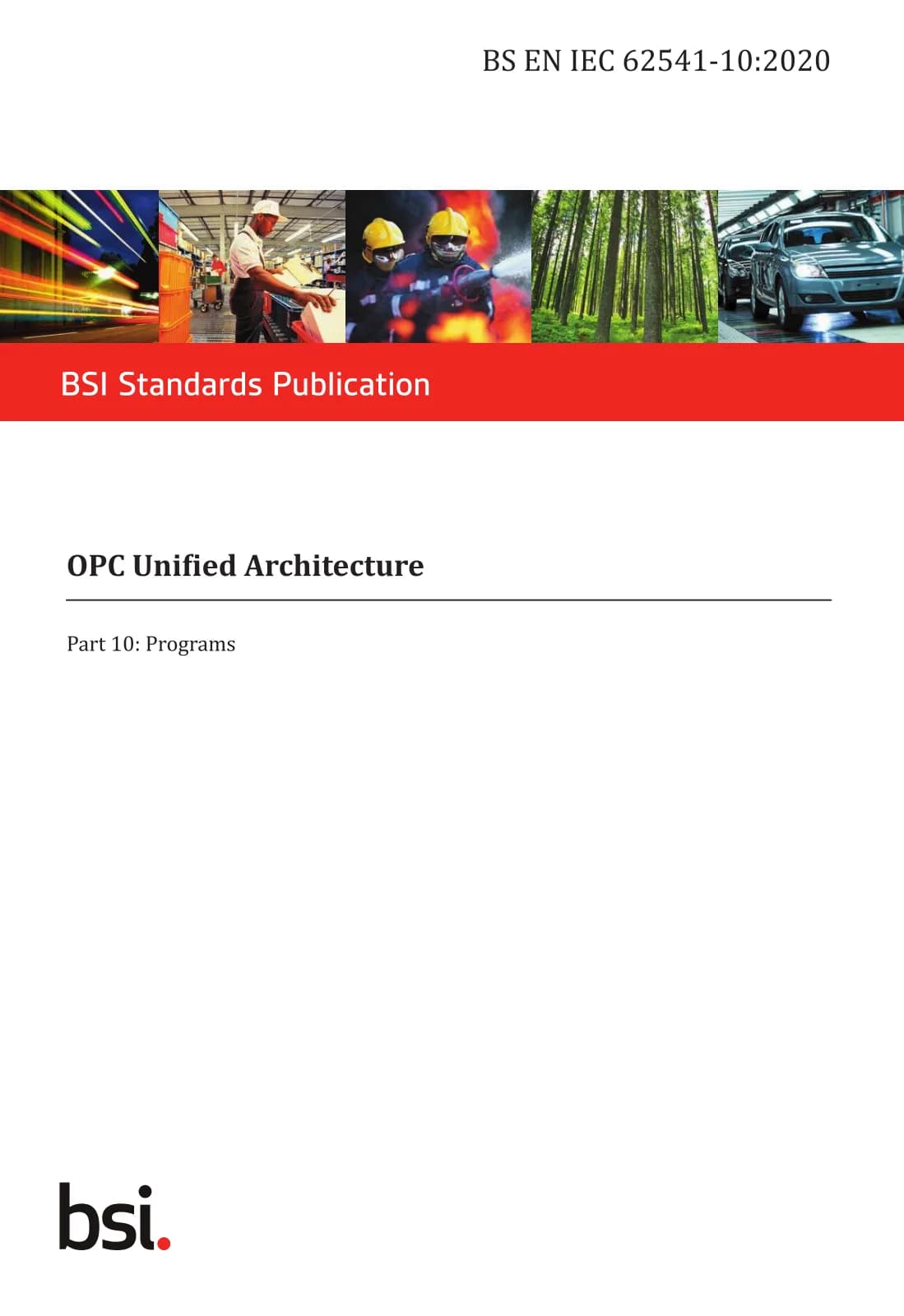 Первая страница стандарта BS EN IEC 62541-10:2020
