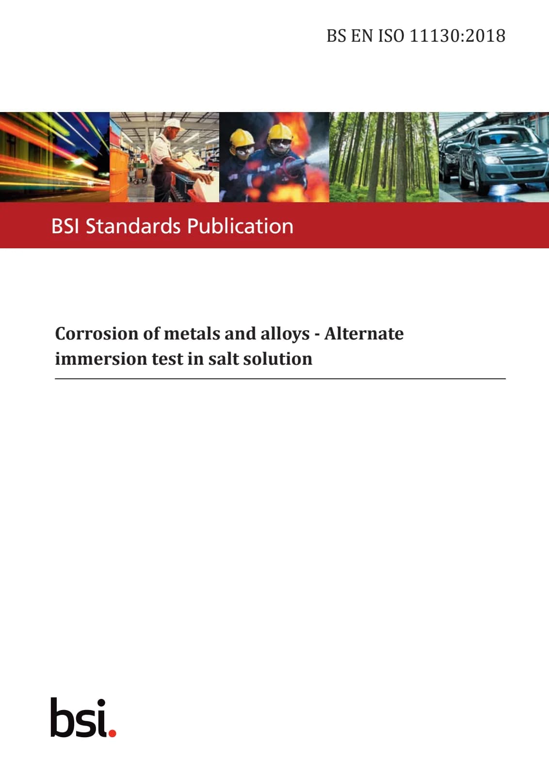 Первая страница стандарта BS EN ISO 11130:2018