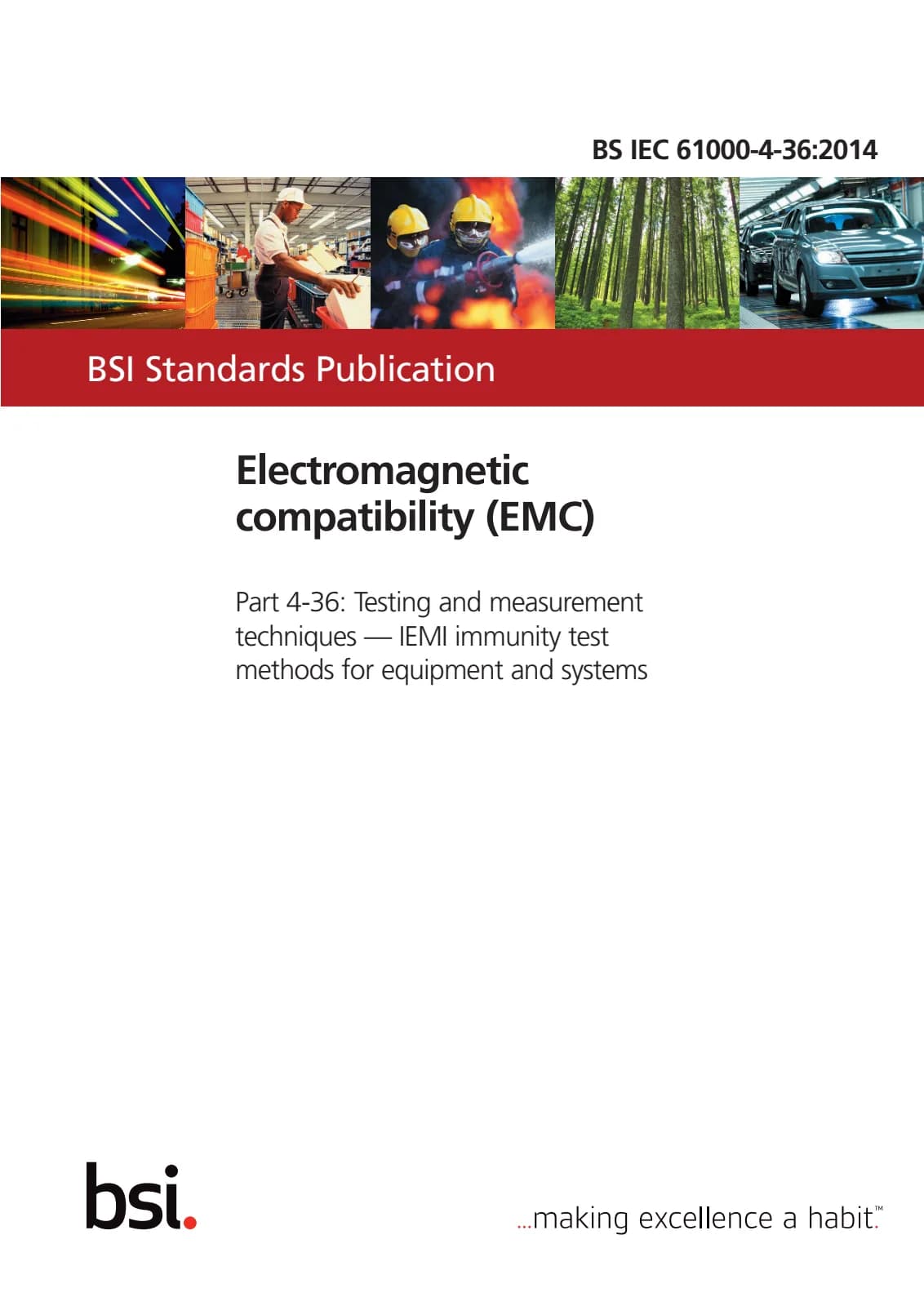 Первая страница стандарта BS IEC 61000-4-36:2014