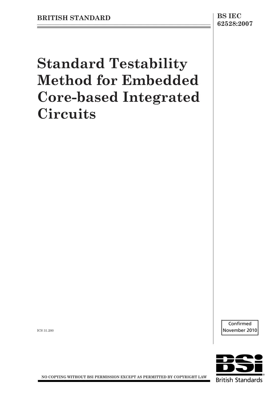 Первая страница стандарта BS IEC 62528:2007