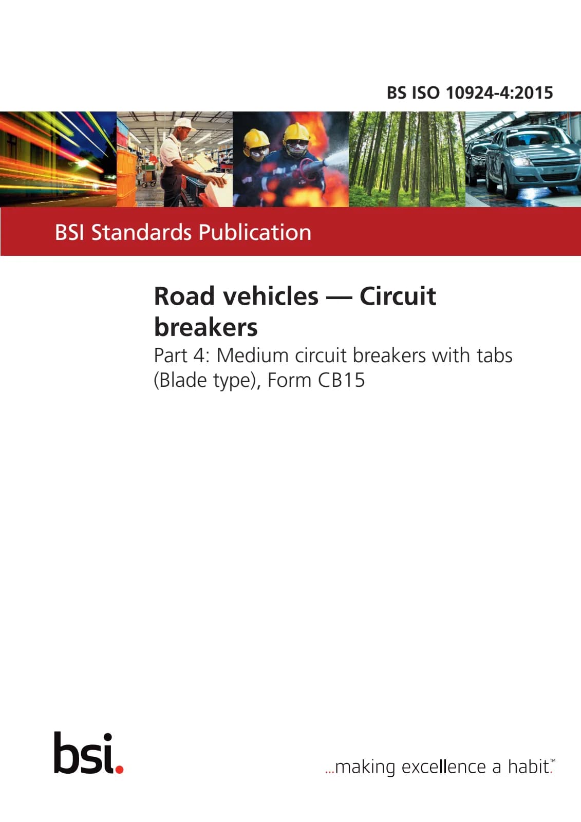 Первая страница стандарта BS ISO 10924-4:2015