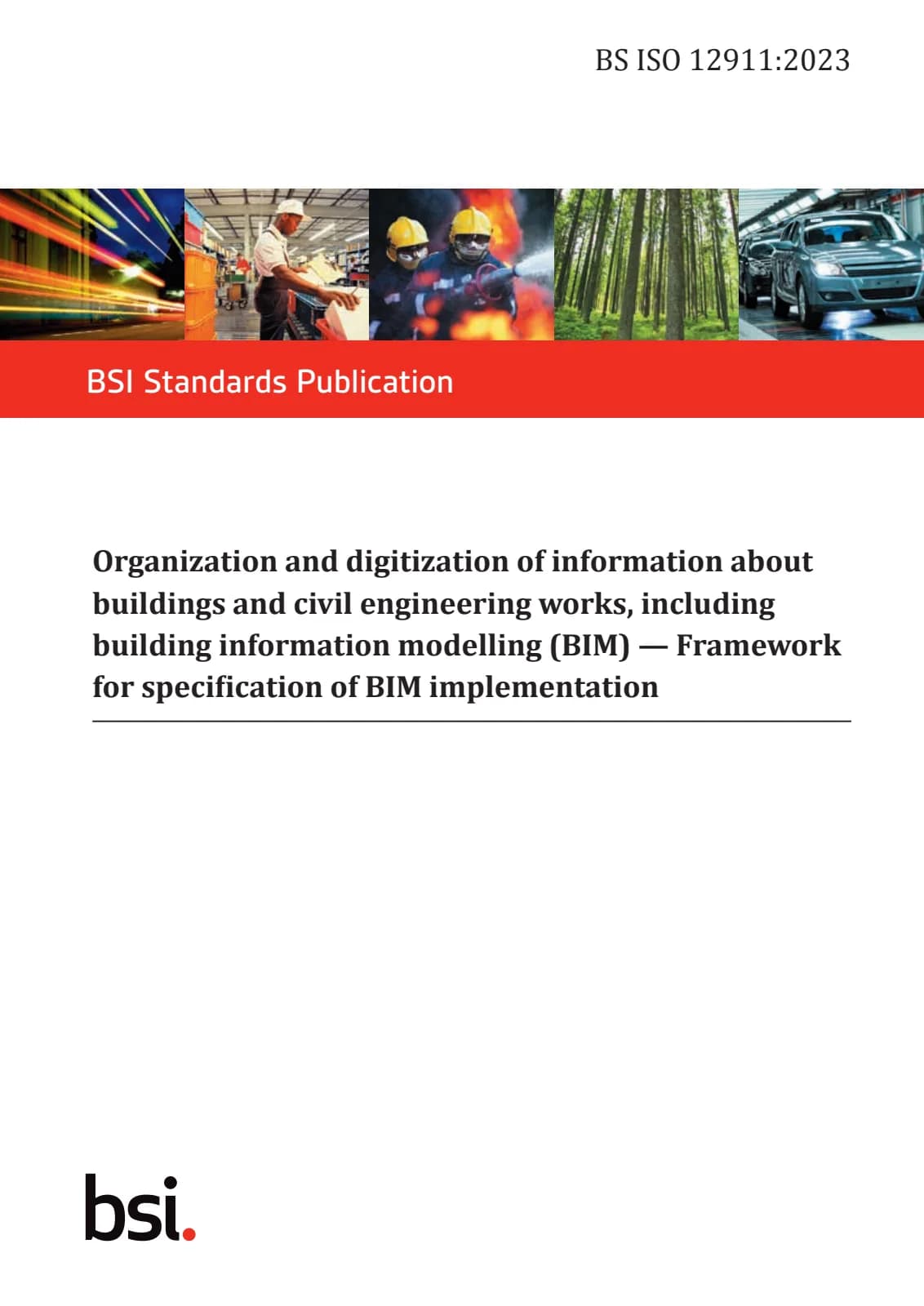 Первая страница стандарта BS ISO 12911:2023