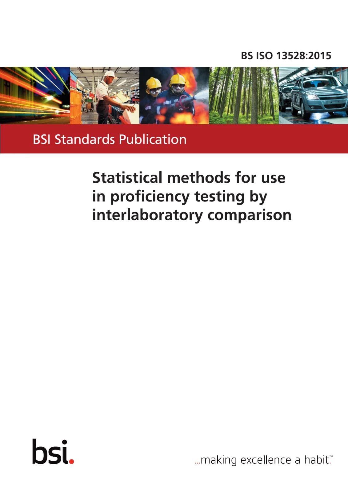 Первая страница стандарта BS ISO 13528:2015