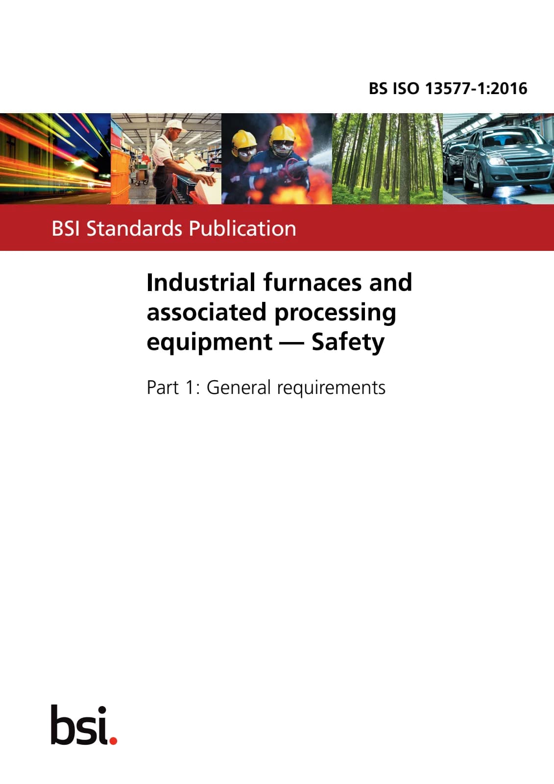 Первая страница стандарта BS ISO 13577-1:2016