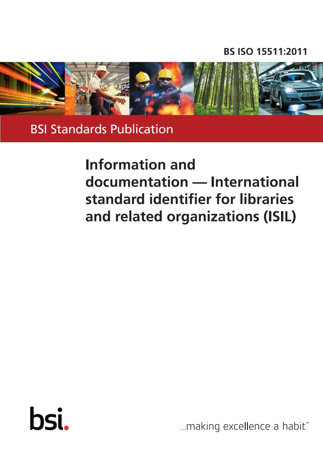 Первая страница стандарта BS ISO 15511:2011