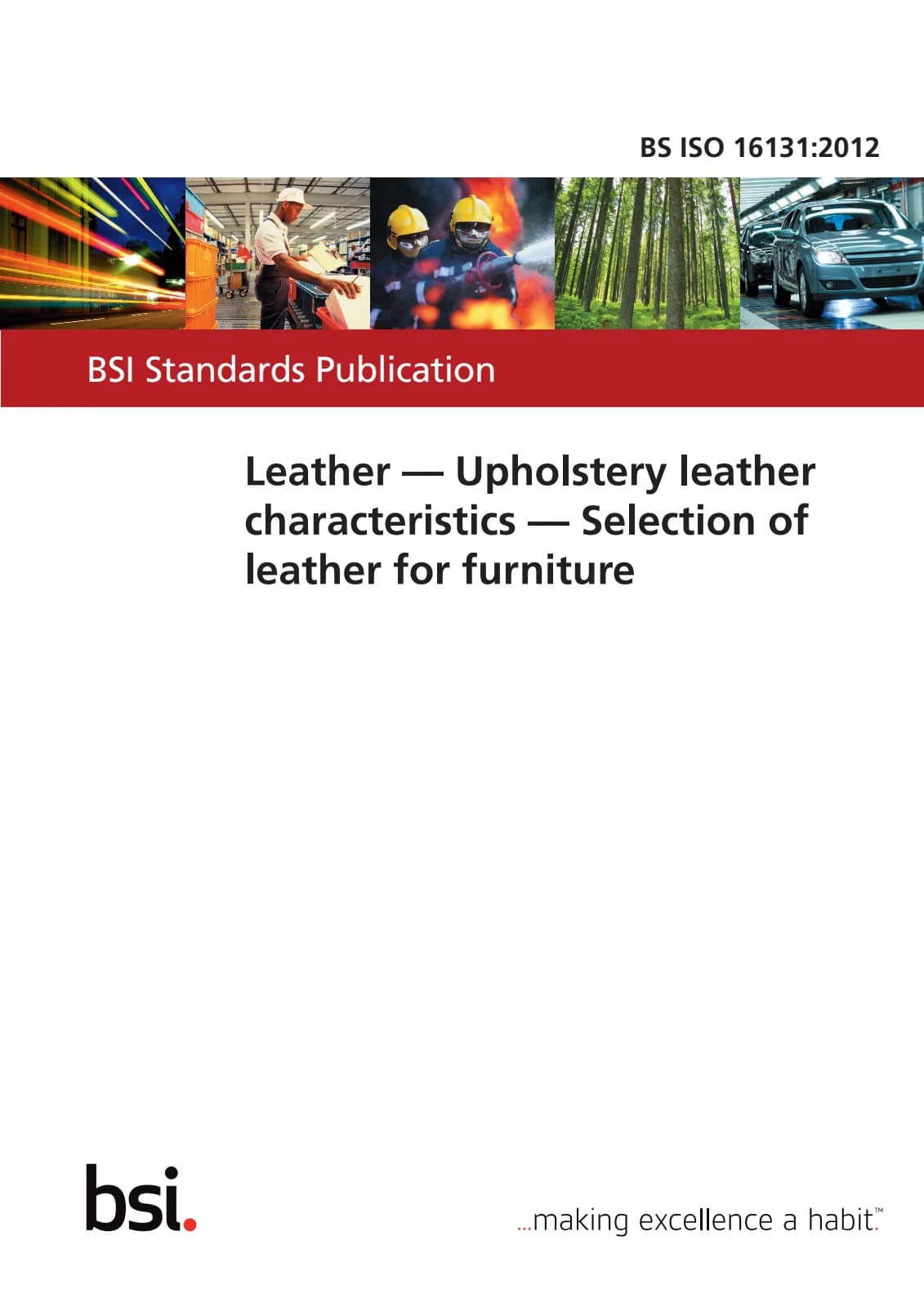 Первая страница стандарта BS ISO 16131:2012