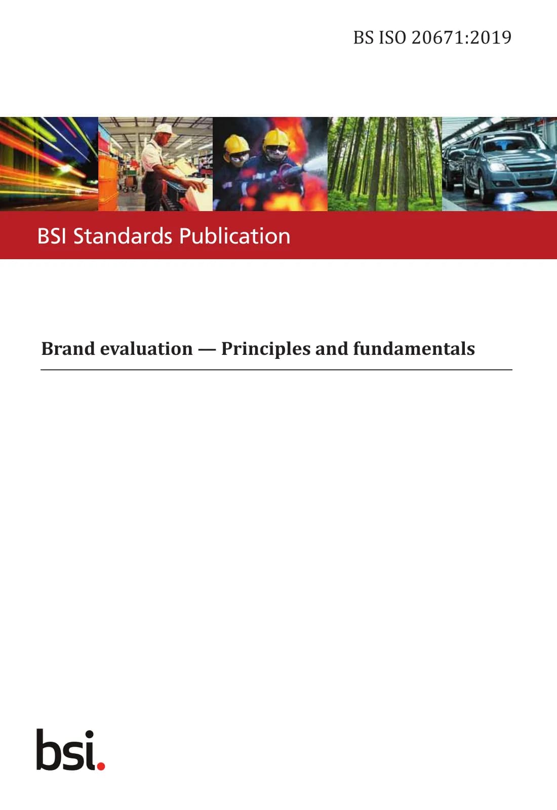 Первая страница стандарта BS ISO 20671:2019