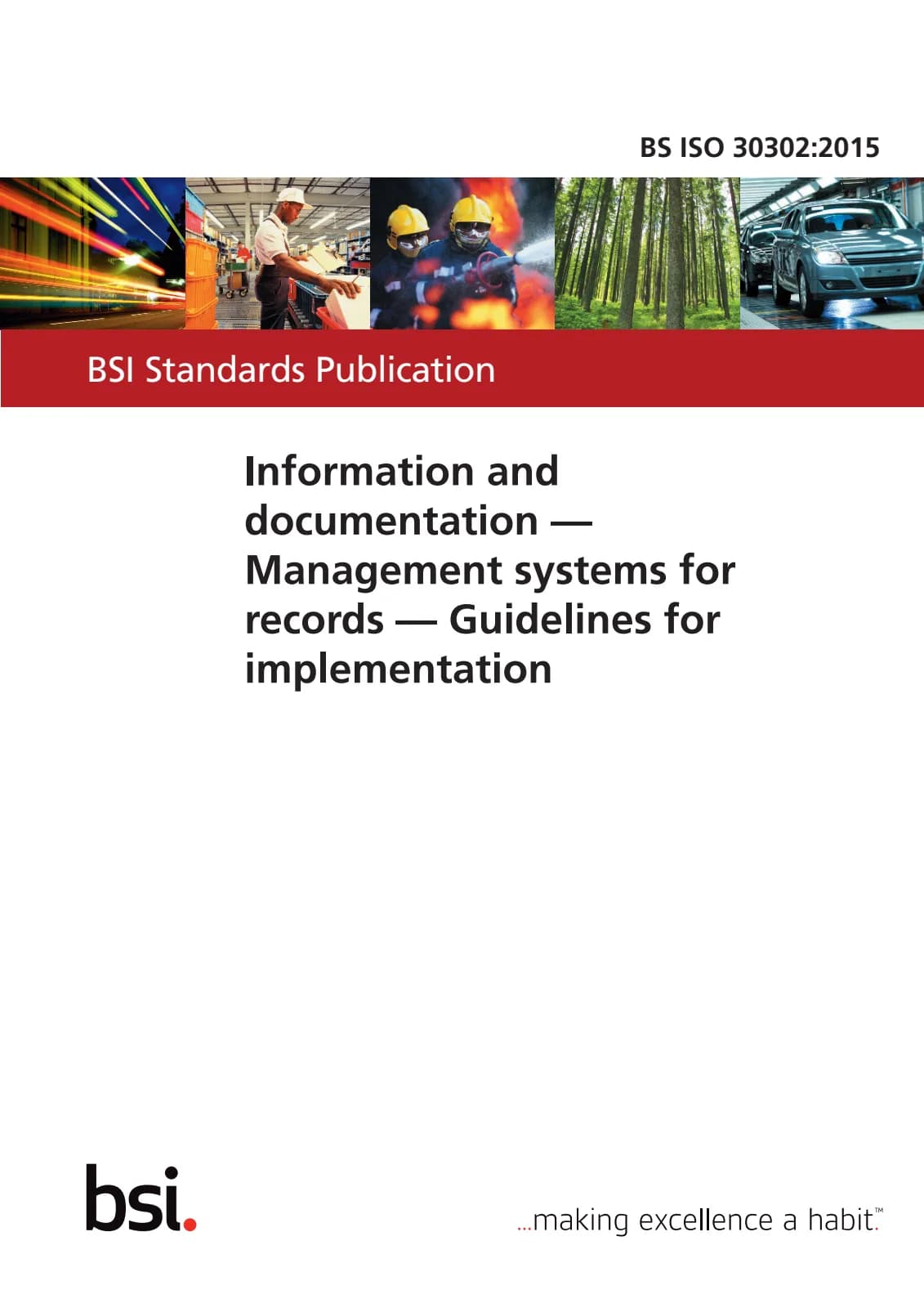 Первая страница стандарта BS ISO 30302:2015