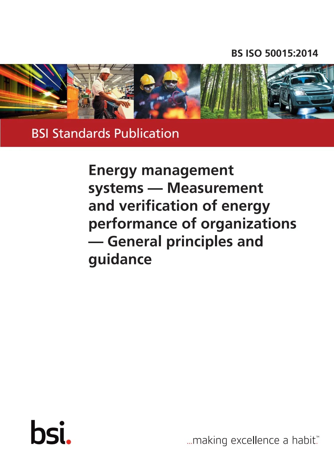 Первая страница стандарта BS ISO 50015:2014