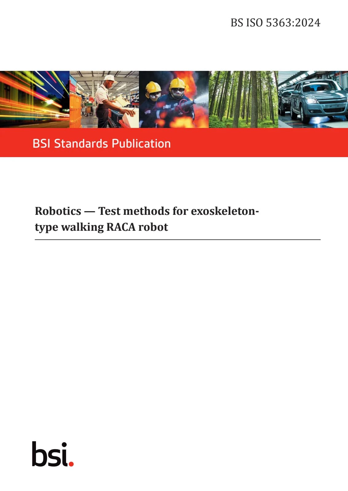 Первая страница стандарта BS ISO 5363:2024