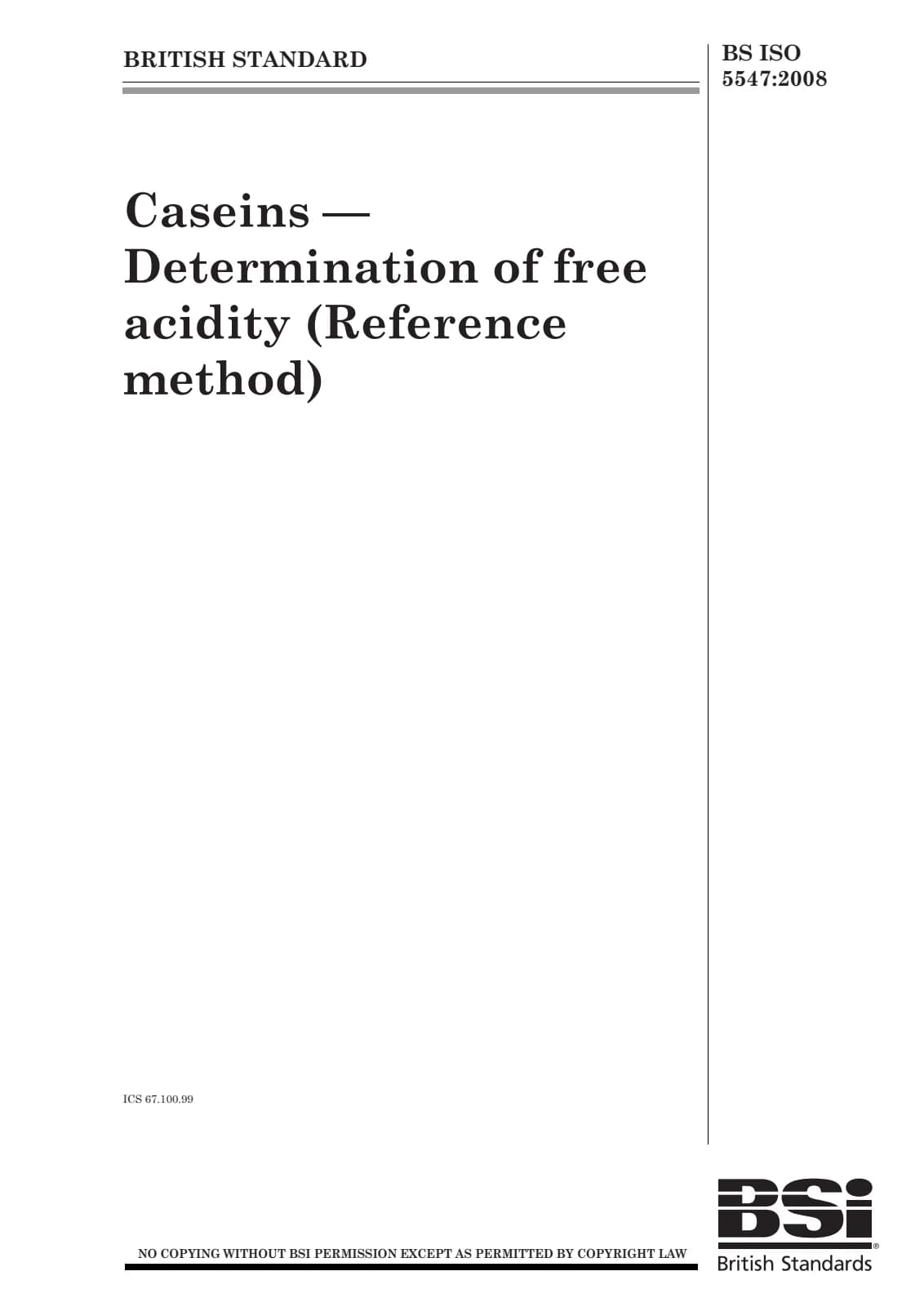 Первая страница стандарта BS ISO 5547:2008