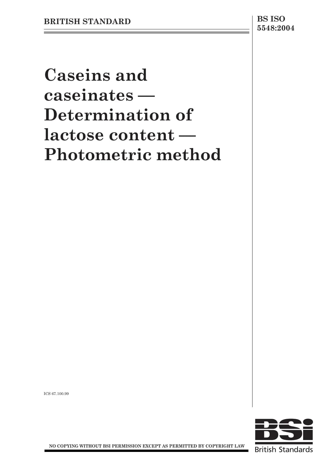 Первая страница стандарта BS ISO 5548:2004
