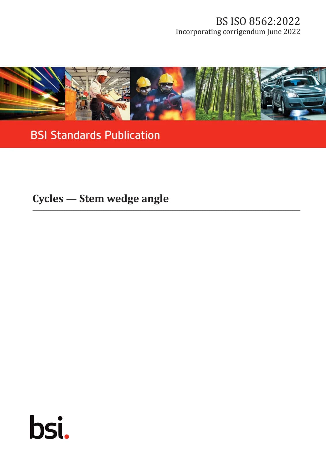 Первая страница стандарта BS ISO 8562:2022