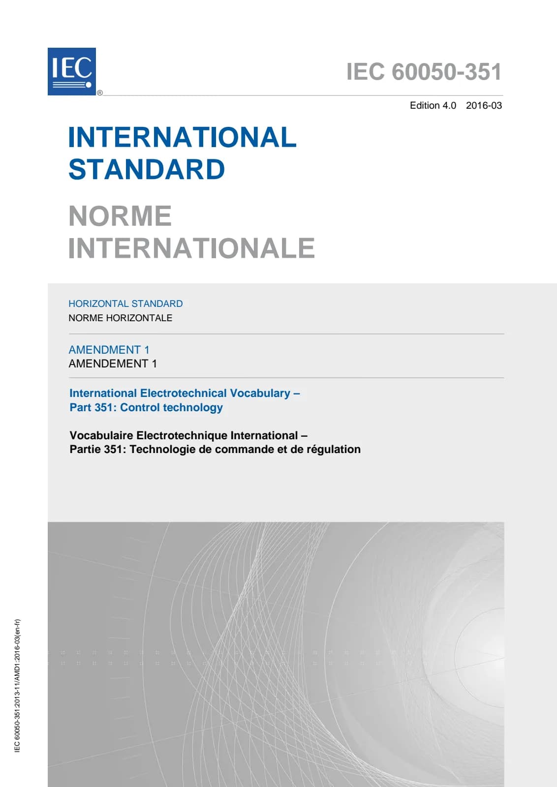 Первая страница стандарта IEC 60050-351:2013