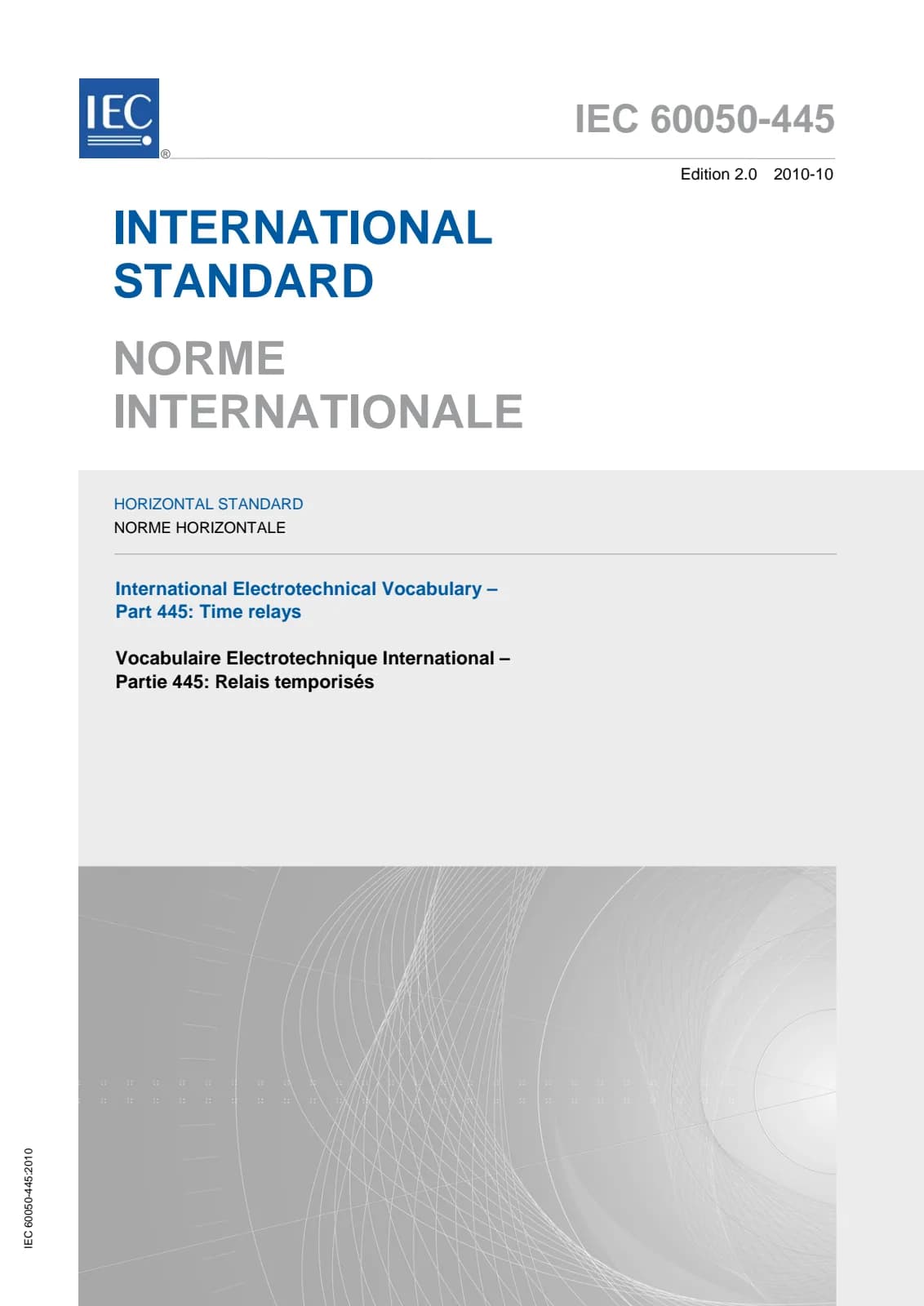 Первая страница стандарта IEC 60050-445:2010