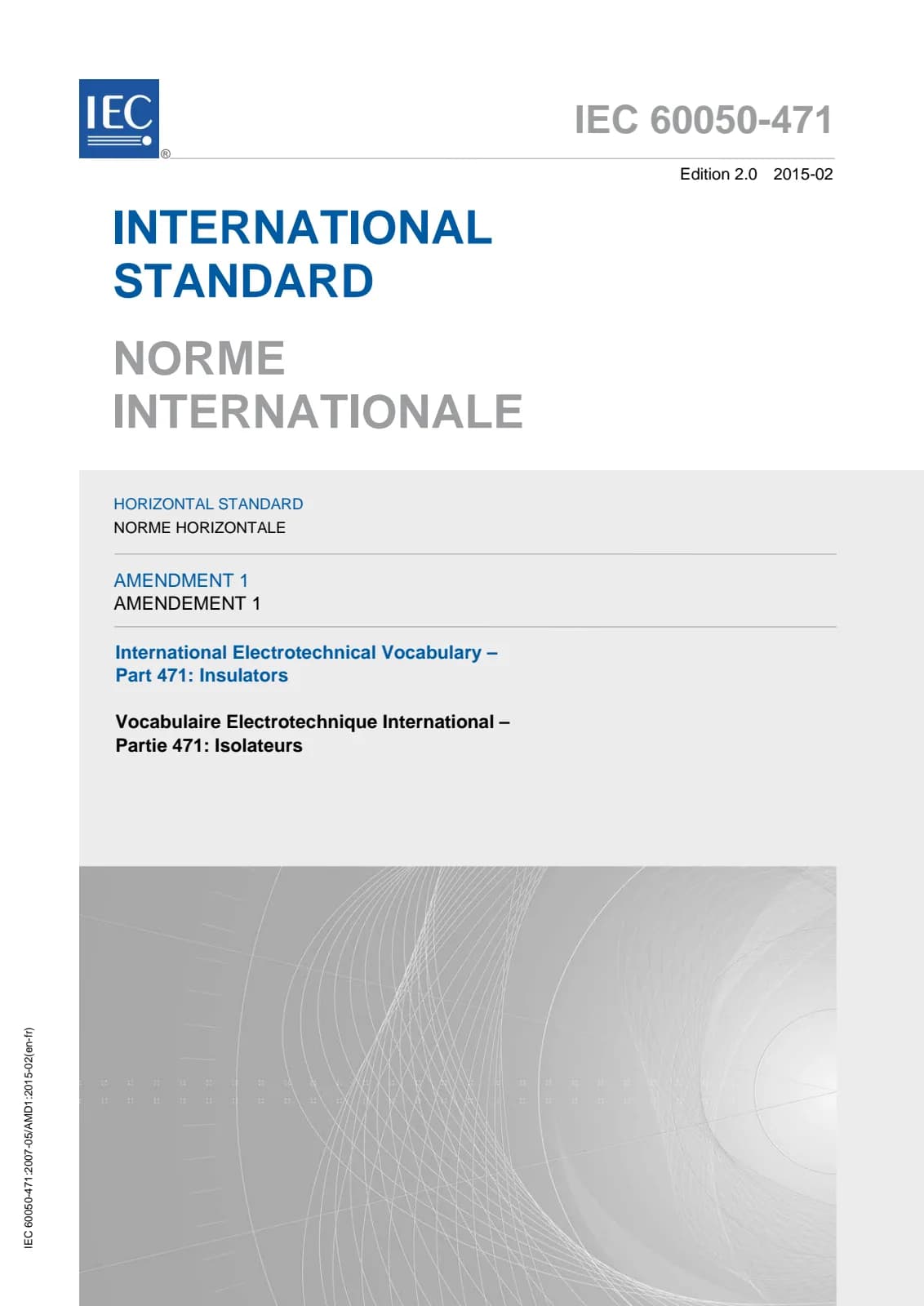 Первая страница стандарта IEC 60050-471:2007