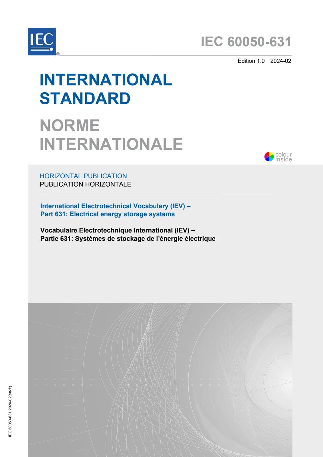 Первая страница стандарта IEC 60050-631:2024