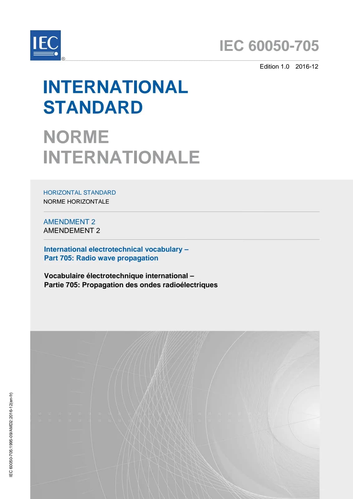 Первая страница стандарта IEC 60050-705:1995/AMD2:2016