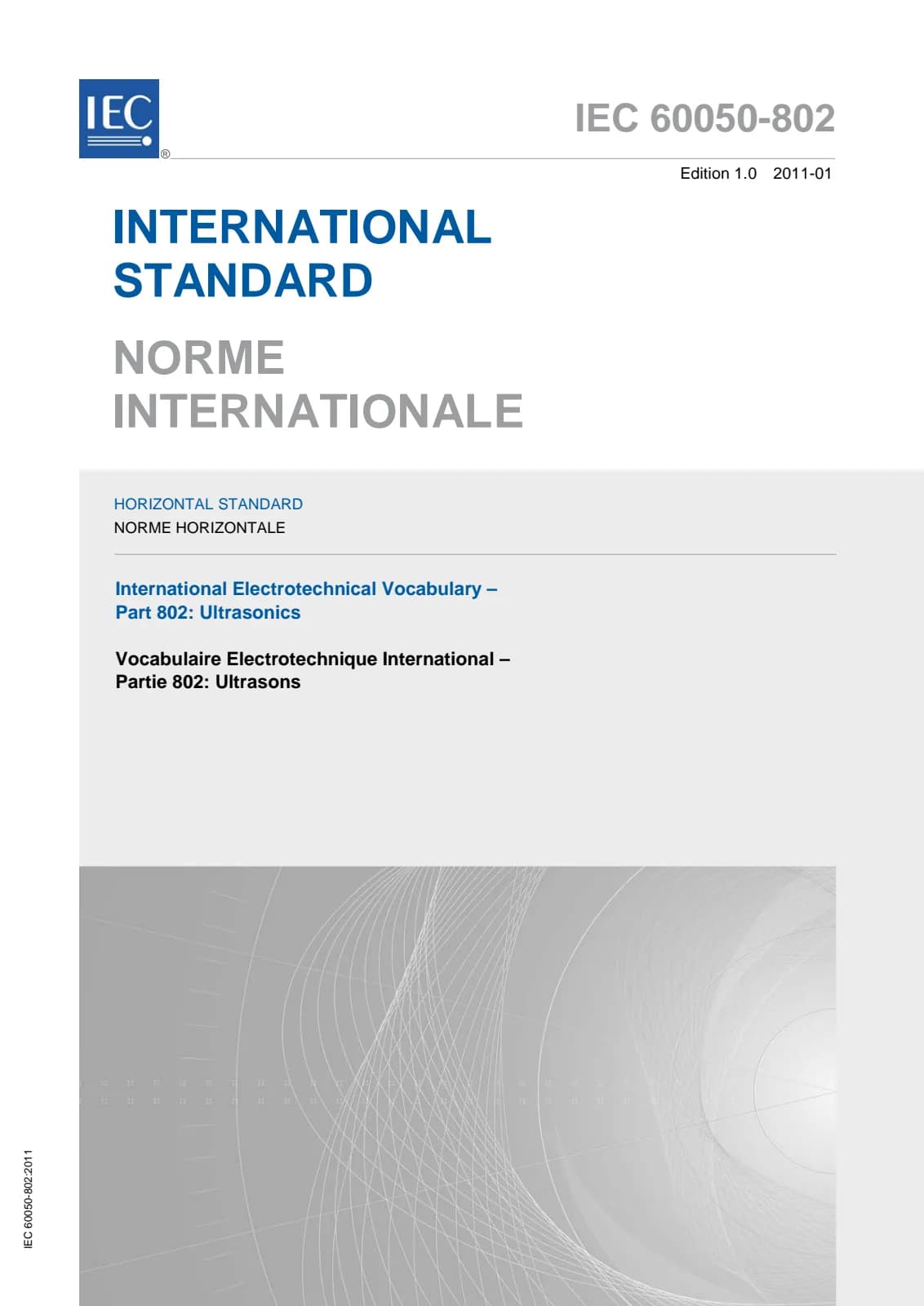Первая страница стандарта IEC 60050-802:2011