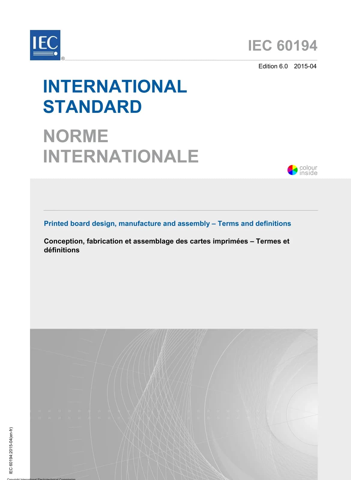 Первая страница стандарта IEC 60194:2015