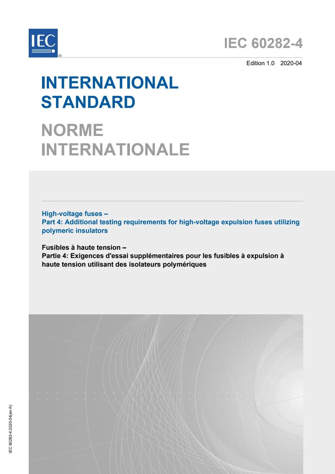 Первая страница стандарта IEC 60282-4:2020