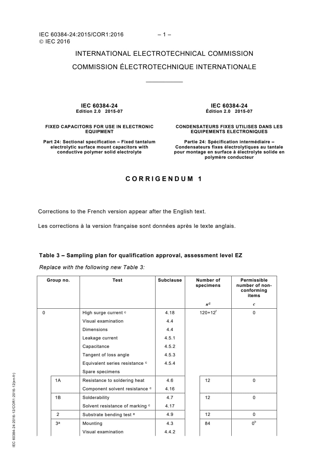 Первая страница стандарта IEC 60384-24:2015