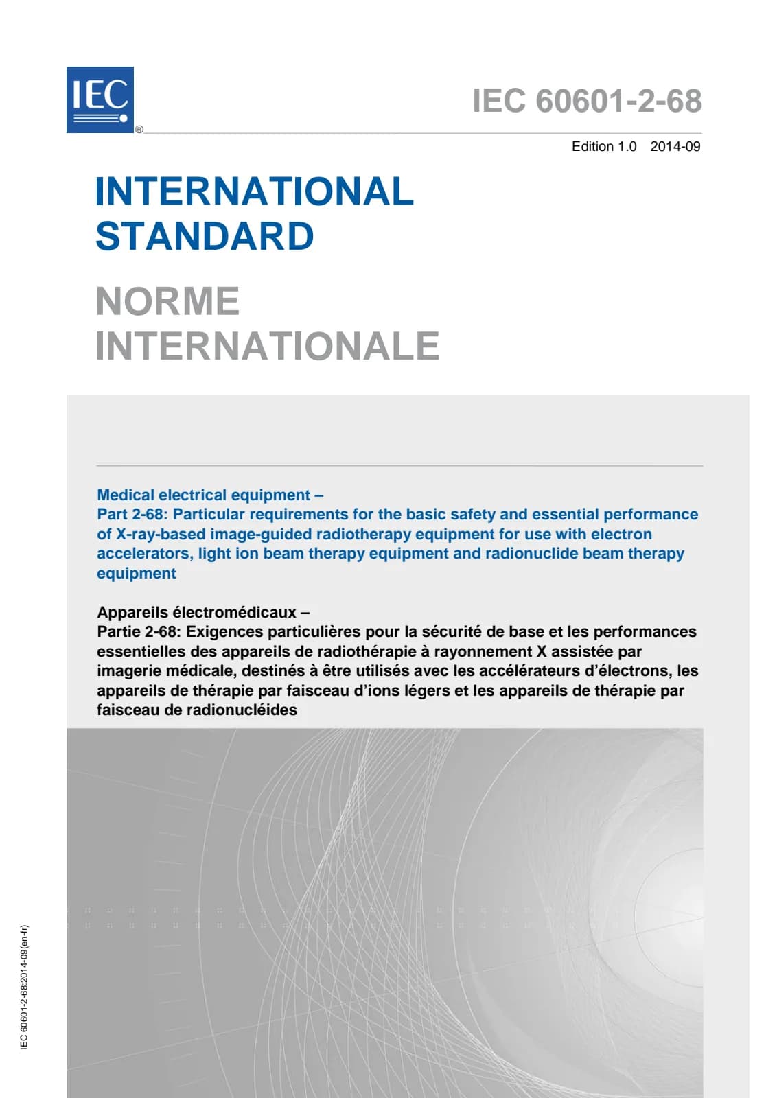 Первая страница стандарта IEC 60601-2-68:2014