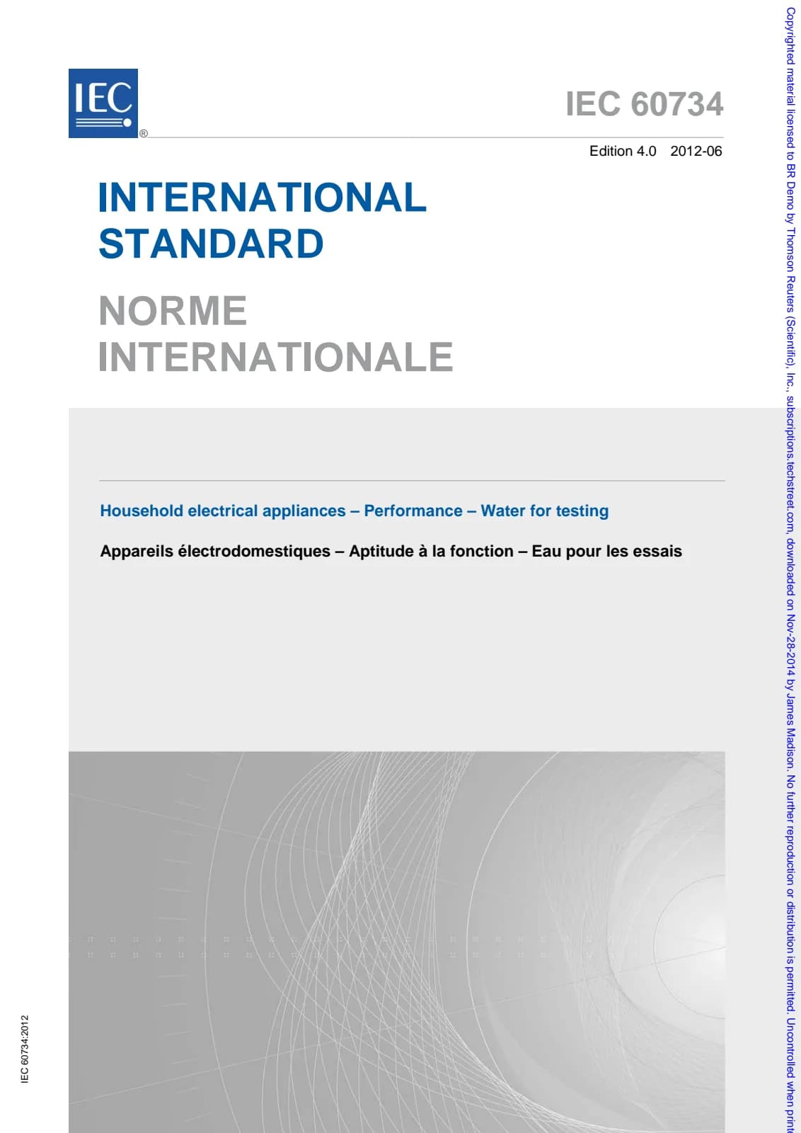 Первая страница стандарта IEC 60734:2012