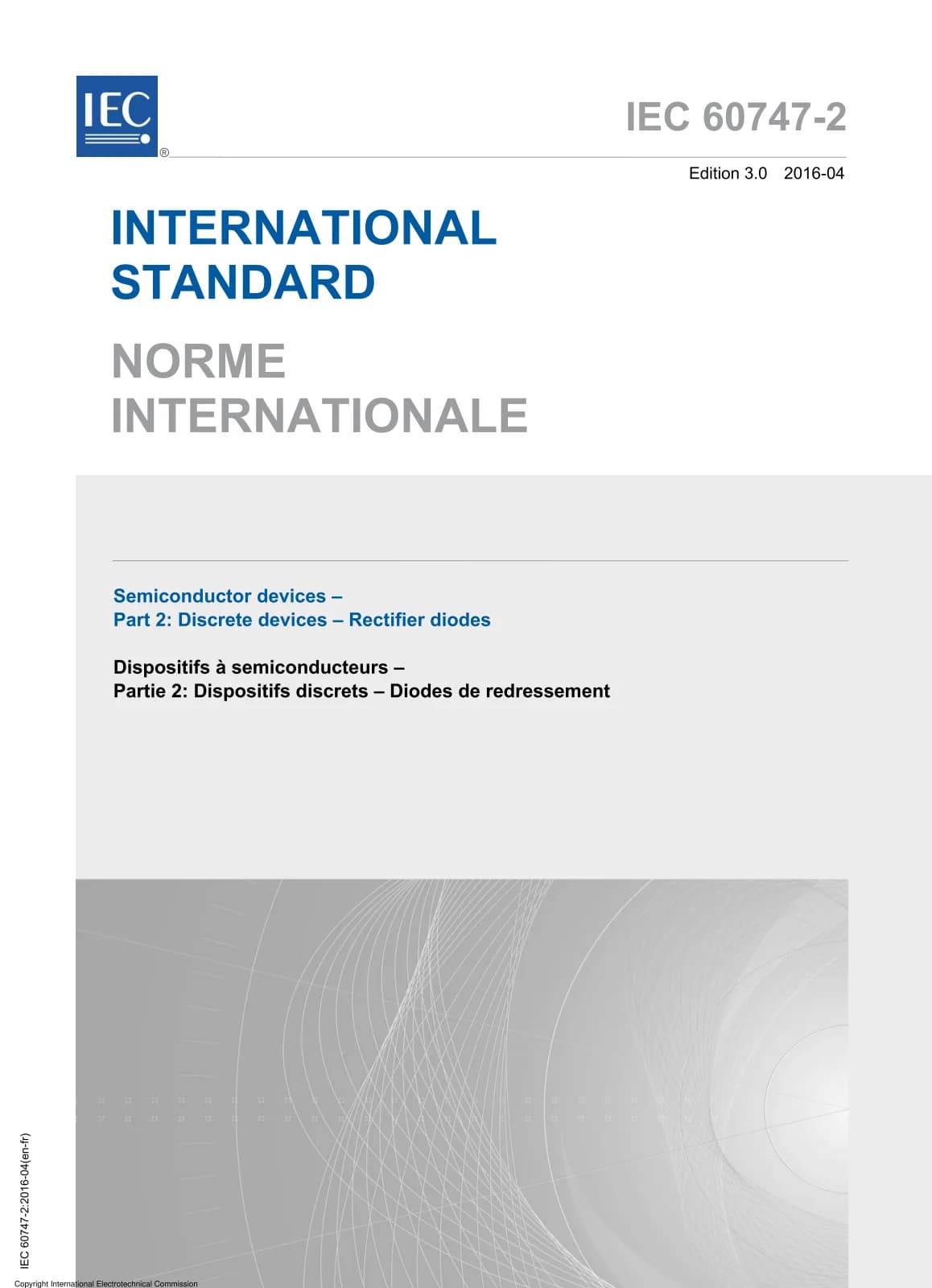 Первая страница стандарта IEC 60747-2:2016