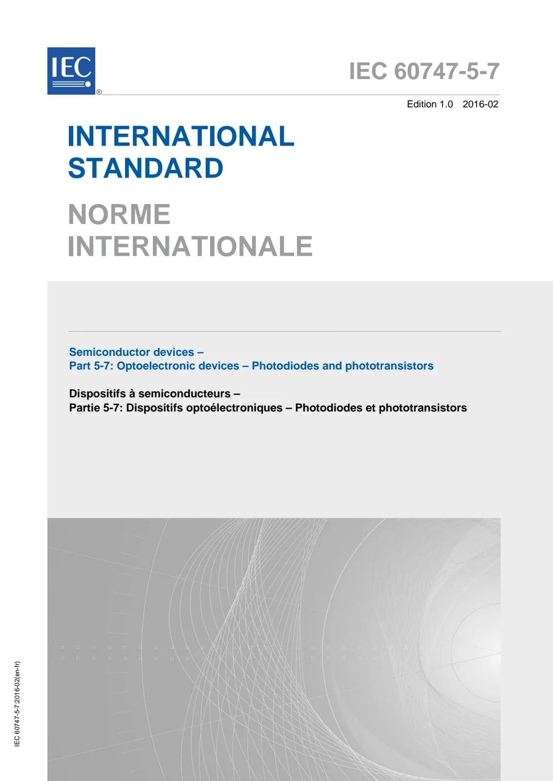 Первая страница стандарта IEC 60747-5-7:2016