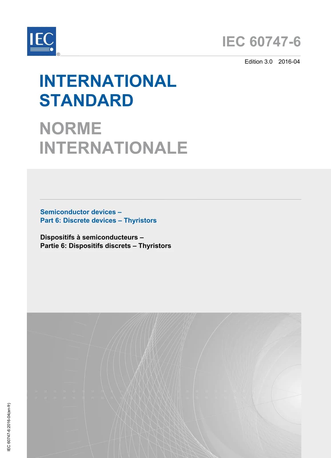 Первая страница стандарта IEC 60747-6:2016