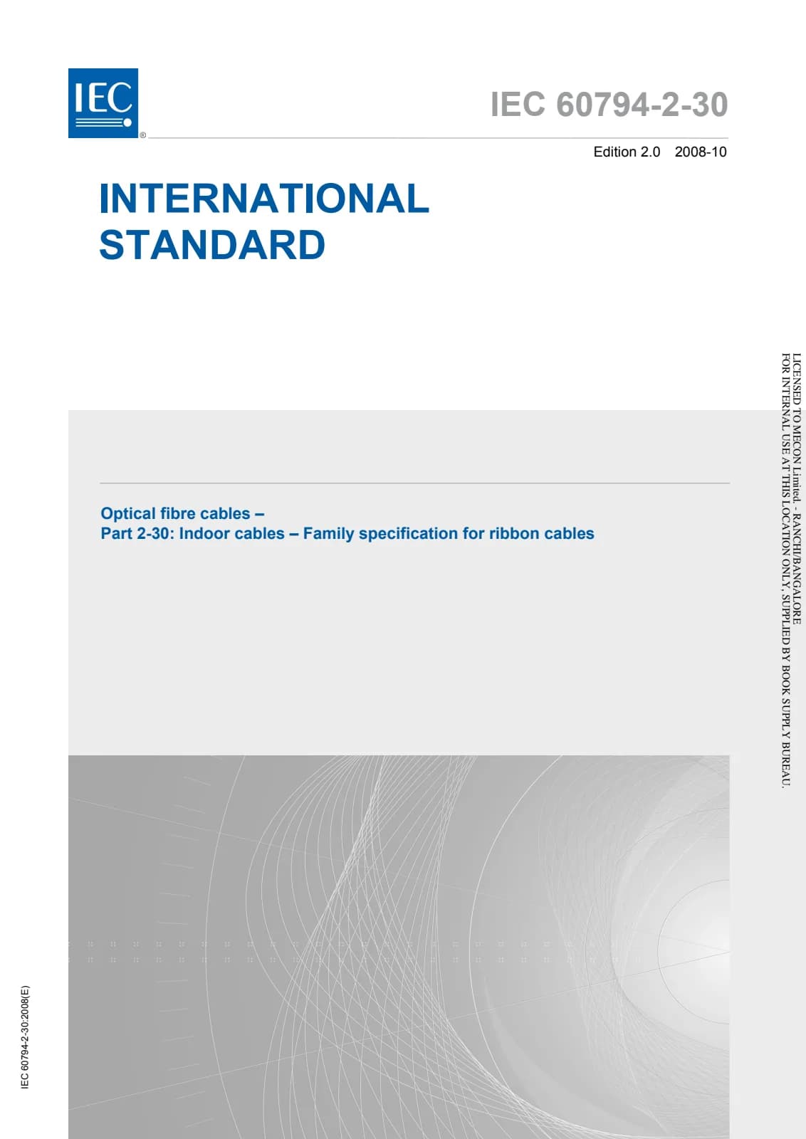 Первая страница стандарта IEC 60794-2-30:2008