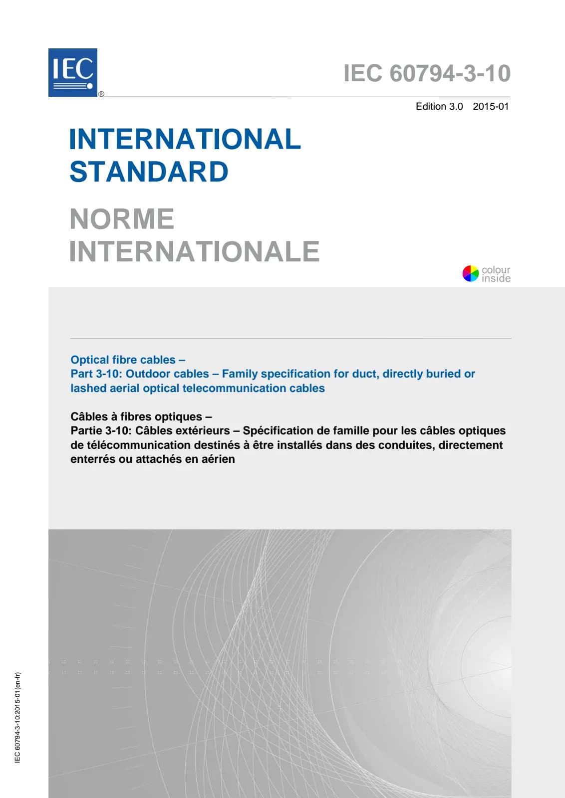 Первая страница стандарта IEC 60794-3-10:2015