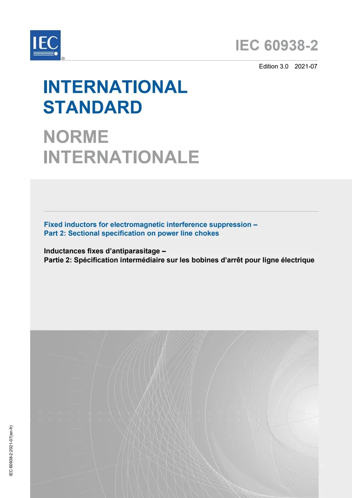 Первая страница стандарта IEC 60938-2:2021