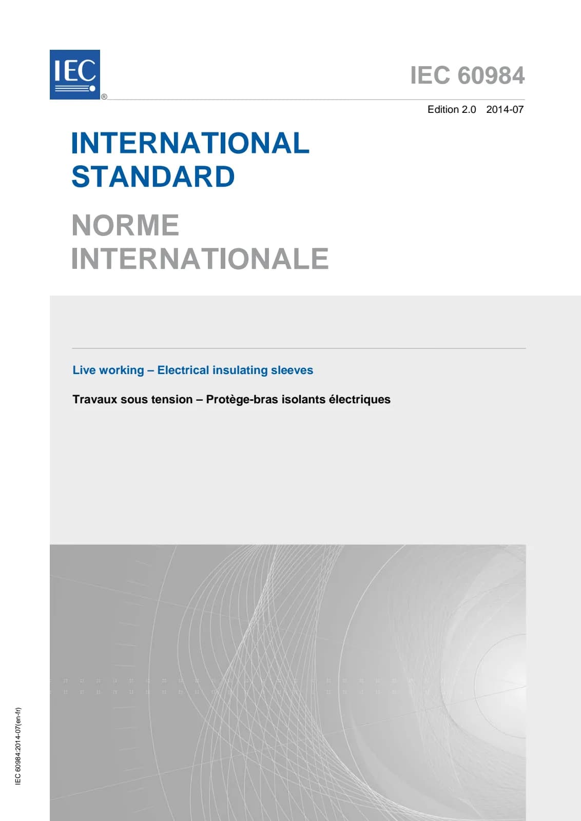 Первая страница стандарта IEC 60984:2014