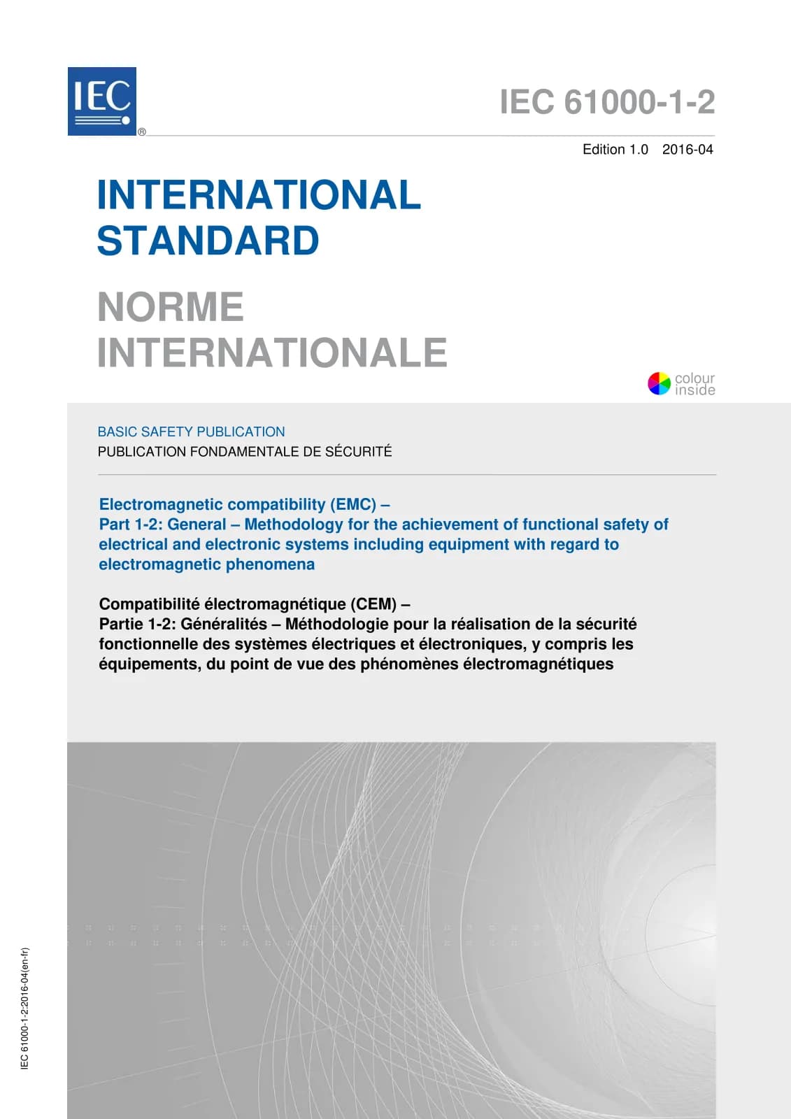 Первая страница стандарта IEC 61000-1-2:2016