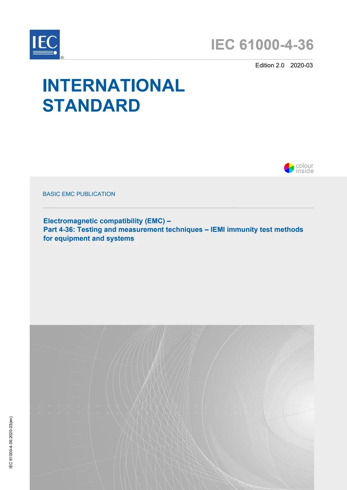 Первая страница стандарта IEC 61000-4-36:2020