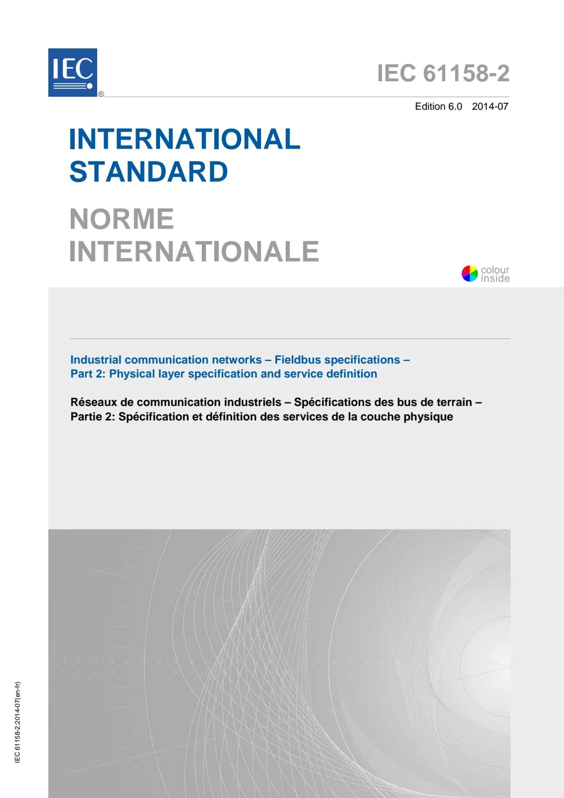 Первая страница стандарта IEC 61158-2:2014