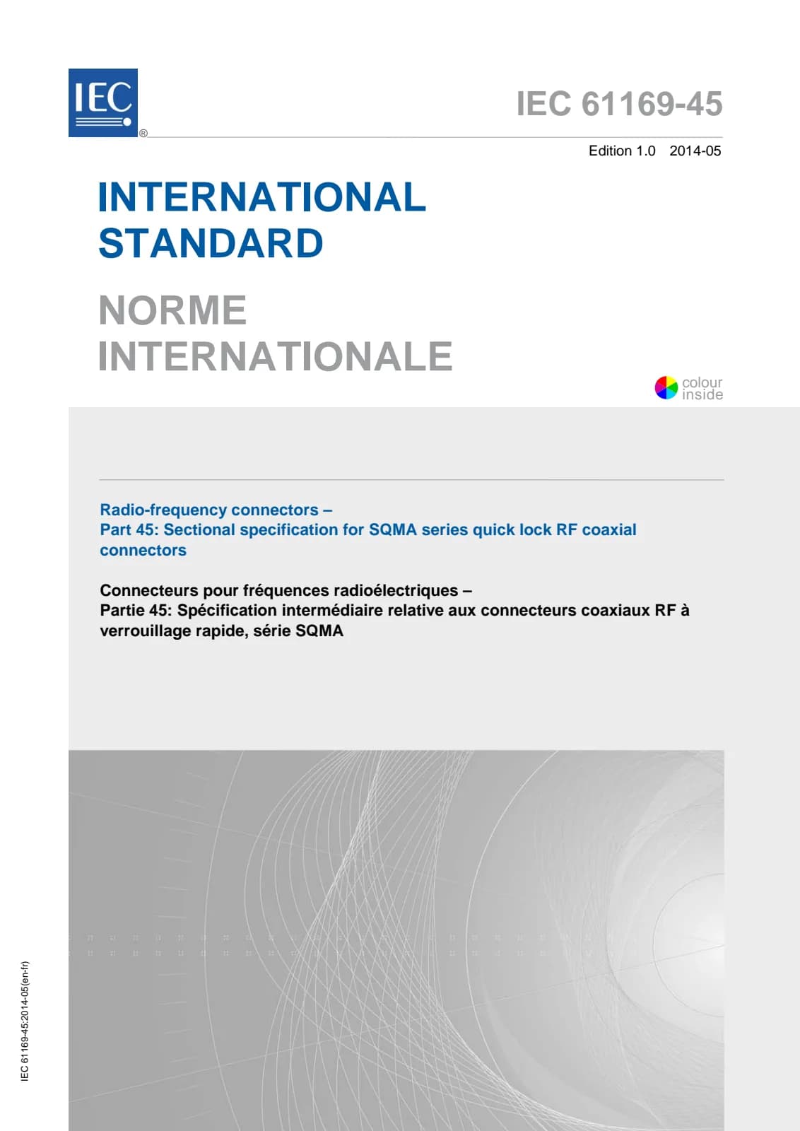 Первая страница стандарта IEC 61169-45:2014