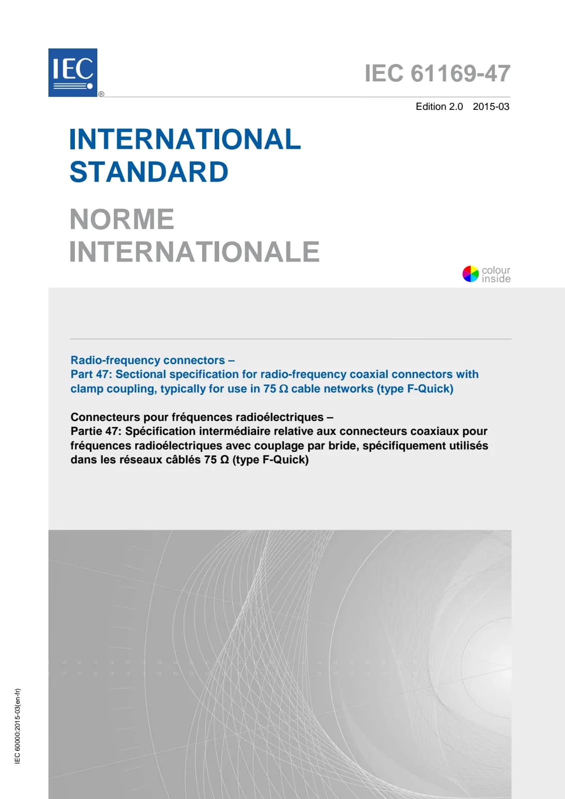 Первая страница стандарта IEC 61169-47:2015