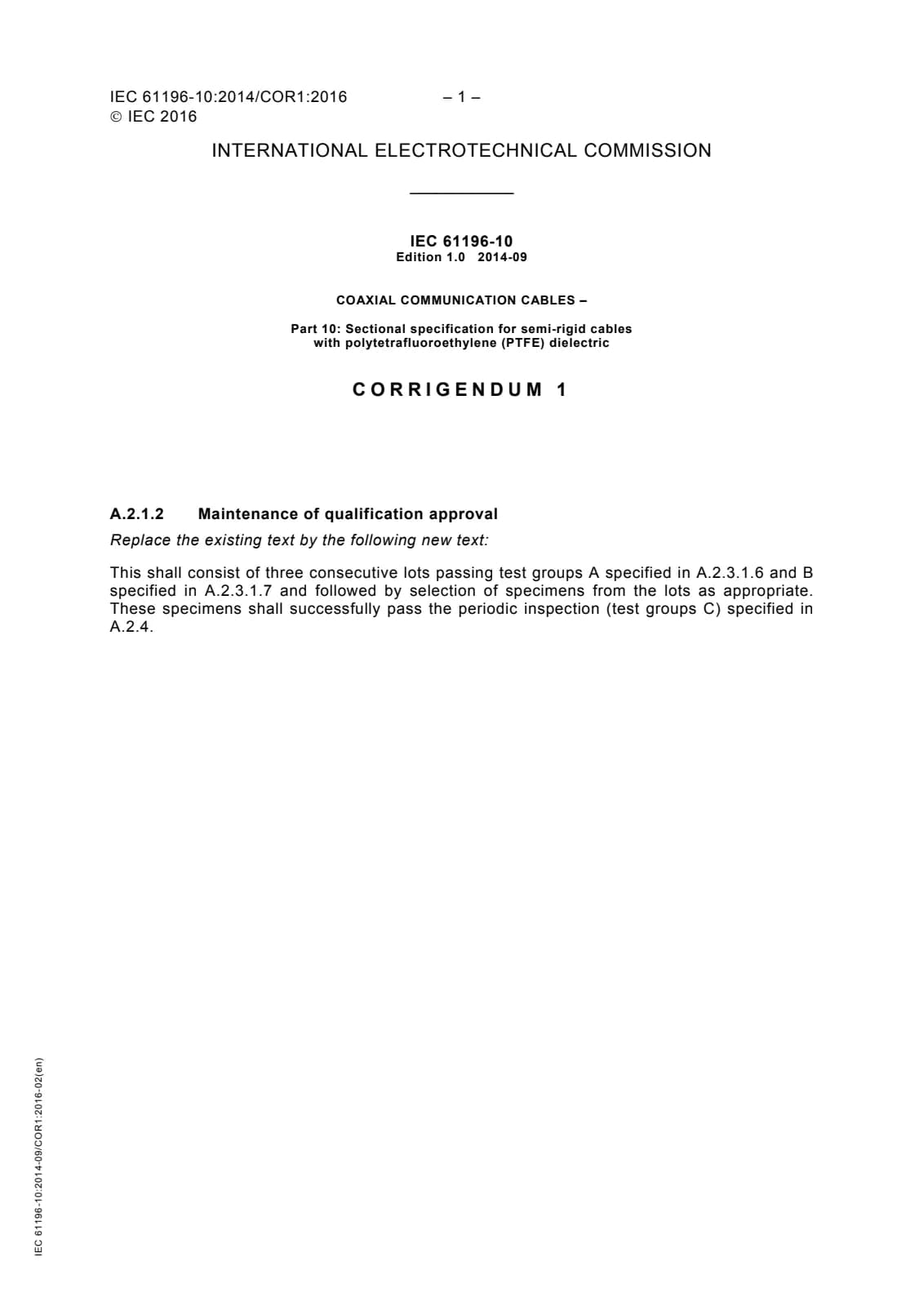 Первая страница стандарта IEC 61196-10:2014