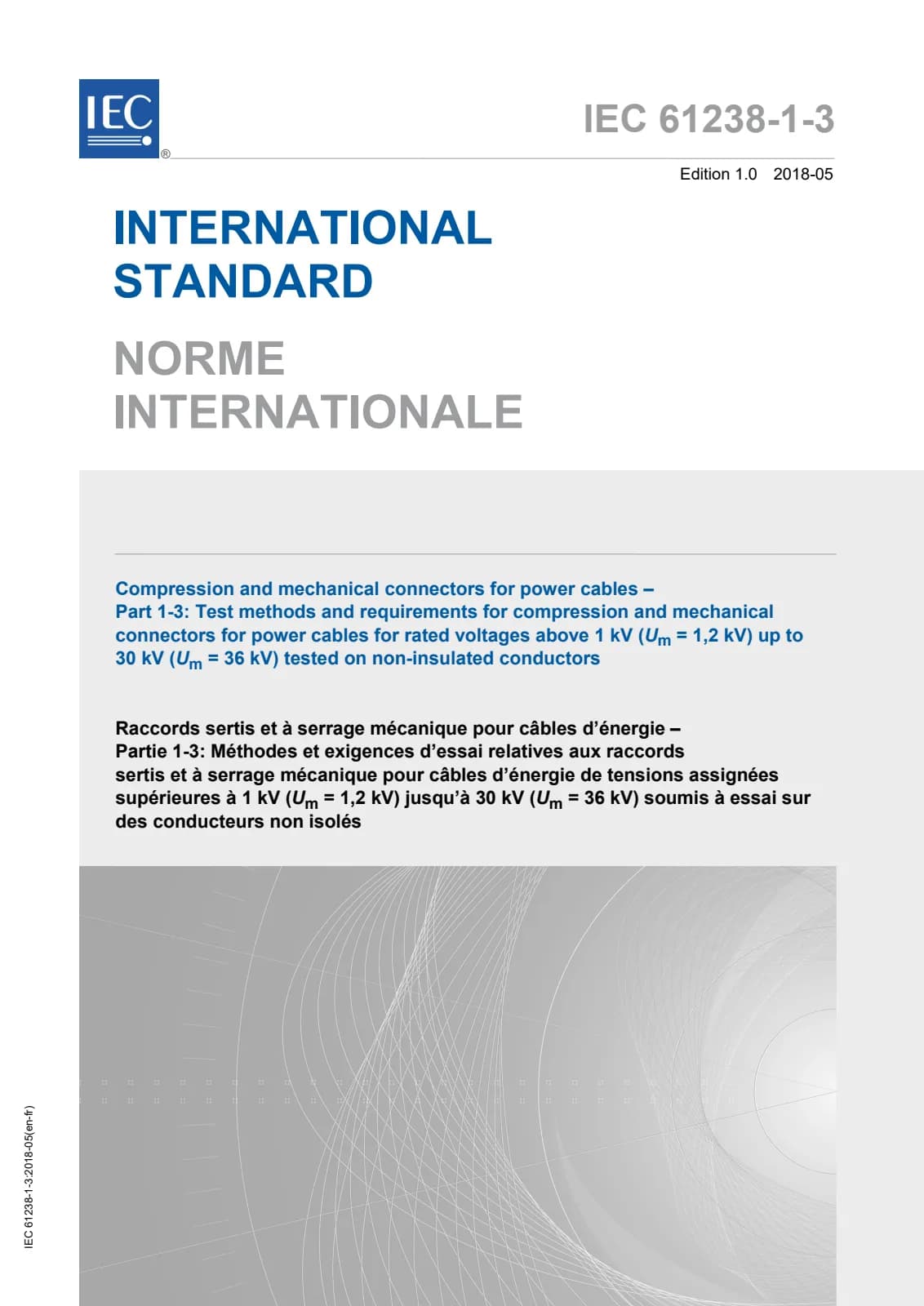 Первая страница стандарта IEC 61238-1-3:2018