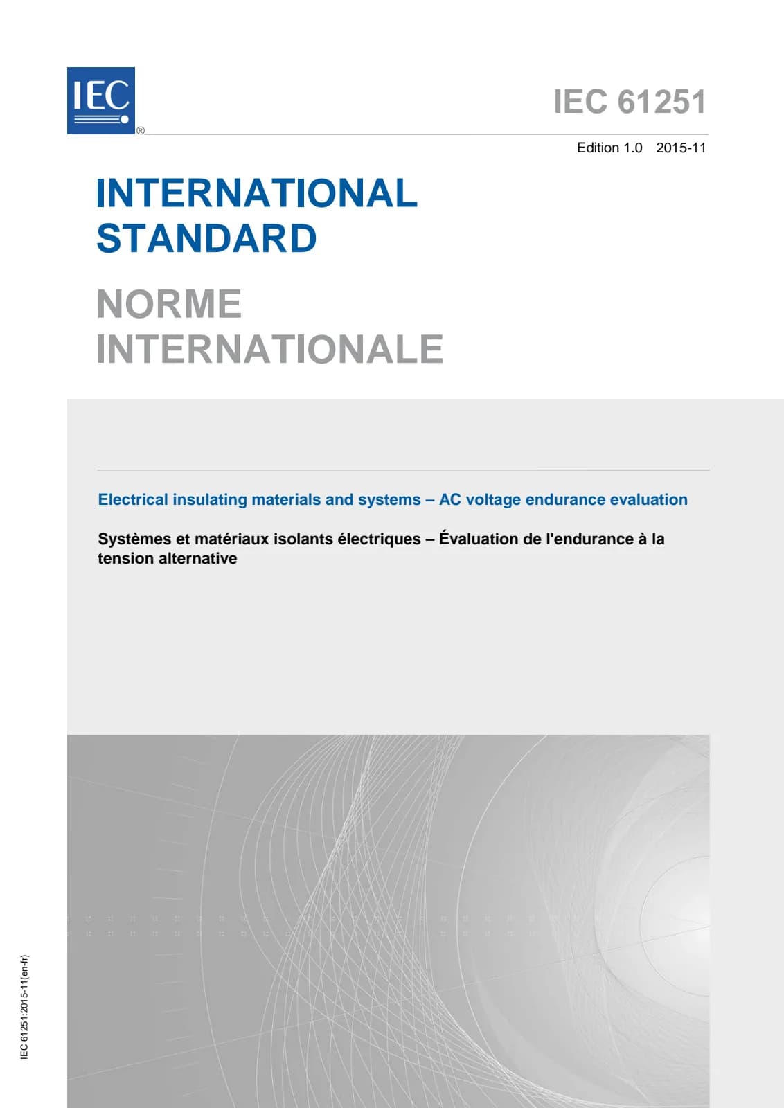 Первая страница стандарта IEC 61251:2015