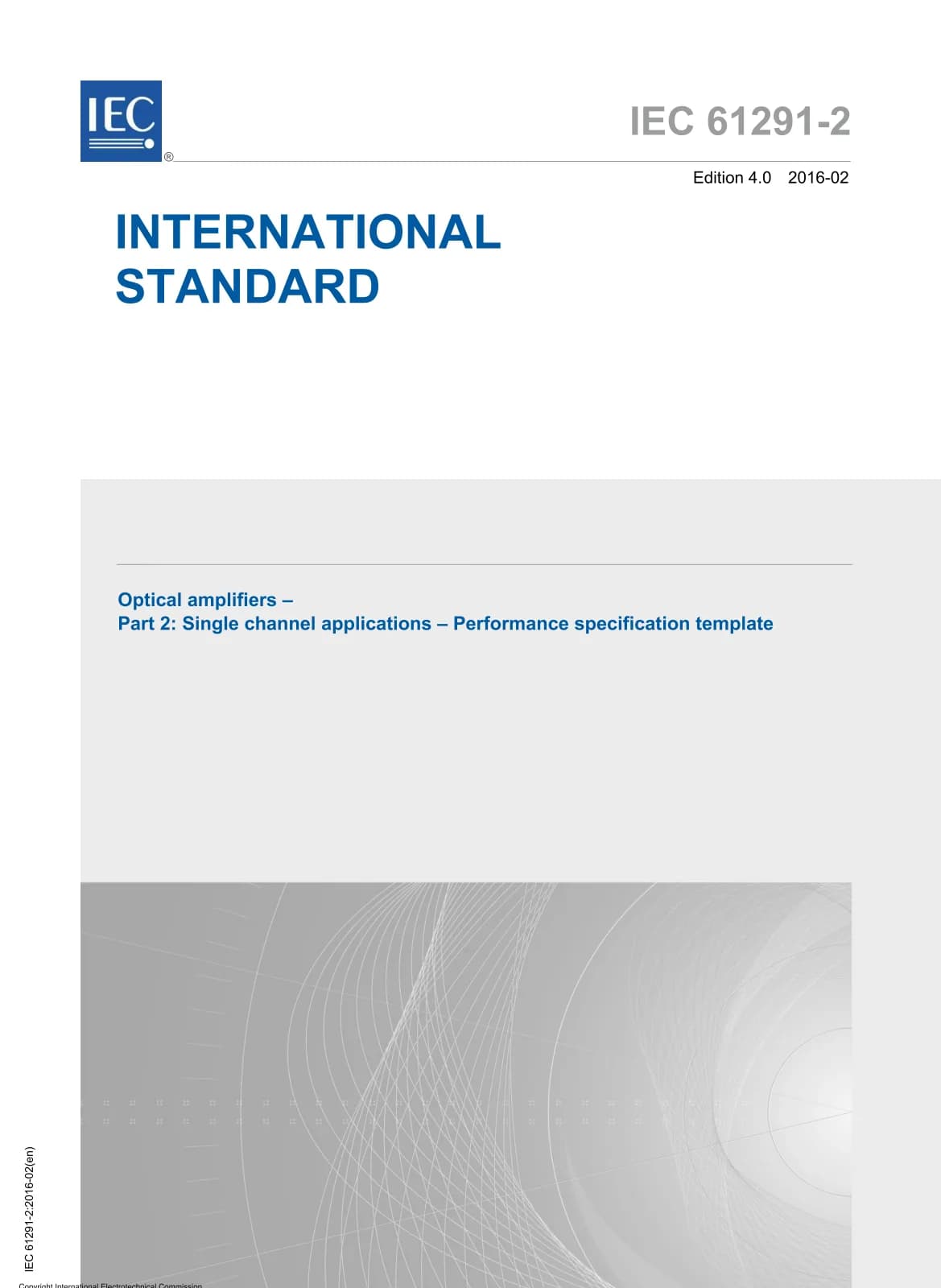 Первая страница стандарта IEC 61291-2:2016