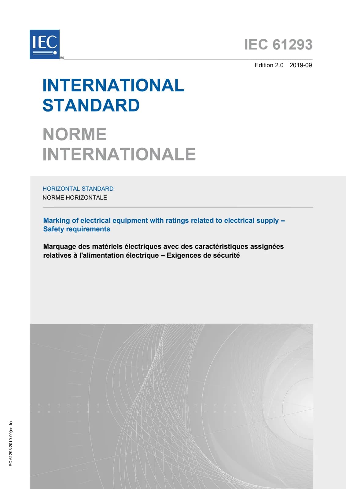 Первая страница стандарта IEC 61293:2019